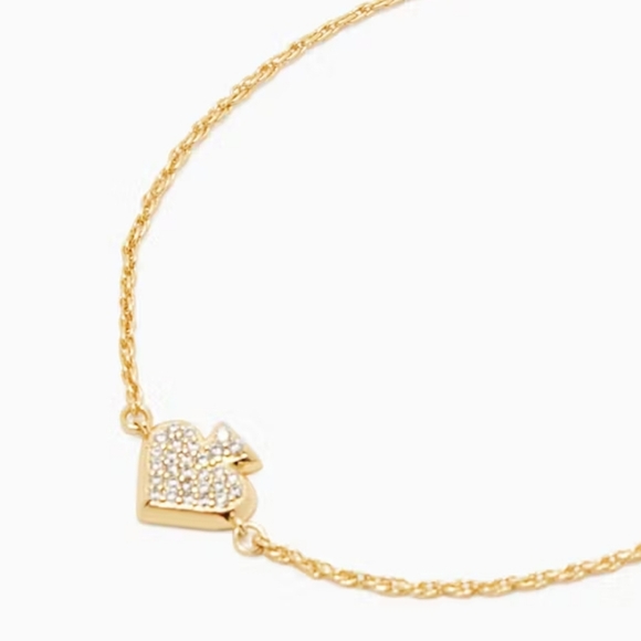 Kate Spade - Clear/Gold Everyday Spade Pave Slider Bracelet - Picture 4 of 4